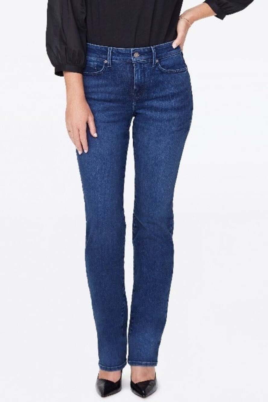 NYDJ Women 18 Marilyn Straight Jeans Blue Stretch Liftxtuck Tech Everyday NEW